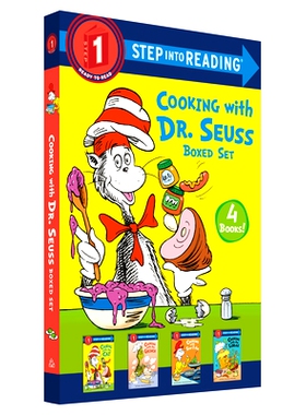 预订 Cooking with Dr. Seuss Step Into Reading 4-Book Boxed Set: Cooking with the Cat; Cooking with the Grinch; Cooking w