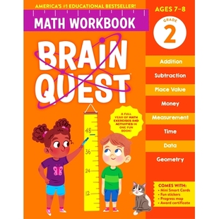 预订 Brain Quest Math Workbook: 2nd Grade: 9781523524235