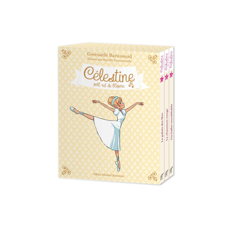 法语青少插图版小说 20世纪法国巴黎 塞莱斯汀套装 配同款书签 8岁儿童法语学习 Coffret Célestine 3 volumes