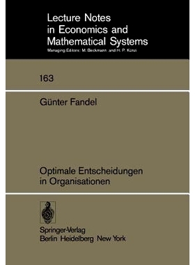 预订 Optimale Entscheidungen in Organisationen: 9783540091097