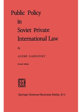 预订 Public Policy in Soviet Private International Law: 9789401750707