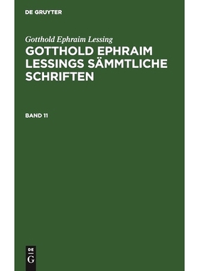 预订 G. E. Lessings Sämmtl. Schriften Bd. 11 Gelss: 9783112424032