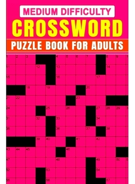 预订 Medium Difficulty Crossword Puzzle Book For Adults: 82+ Large Print Puzzles With Solution-(Boost Your Brainpower):