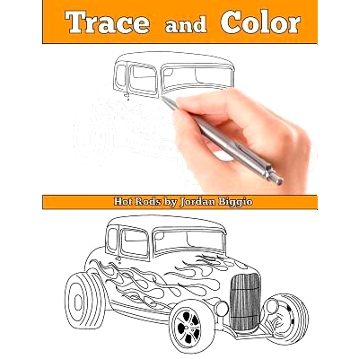 预订 Trace and Color: Hot Rods: Adult Activity Book: 9781945803222