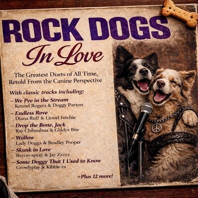 预订 Rock Dogs In Love: The Greatest Duets, Retold From a Canine Perspective Parody Valentine’s Gift 9798247381372