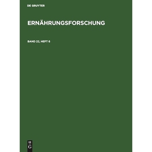 Bd. 9783112488218 预订 Ernf Ernährungsforschung