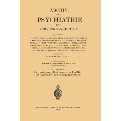 预订 Die psychogenen Reaktionen, einschließlich der sogenannten Entschädigungsneurosen: 9783642902918