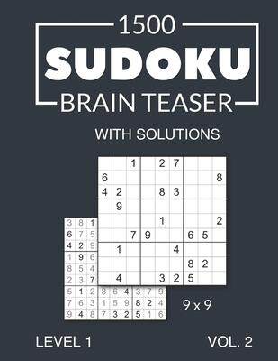 [预订]1500 Sudoku Brain Teaser 9x9 with solutions: Level 1 Volume 2 9798508169299