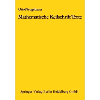 Mathematical Cuneiform Texts