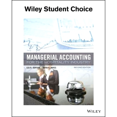 预订 Managerial Accounting for the Hospitality Industry 2E 酒店业管理会计学 第2版: 9781119299653