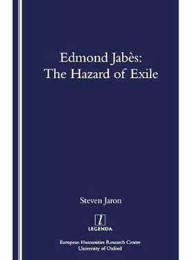 预订 Edmond Jabes and the Hazard of Exile: 9781900755719