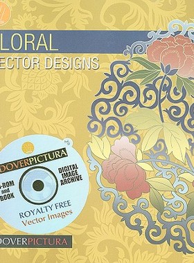 【预售】Floral Vector Designs [With CDROM]