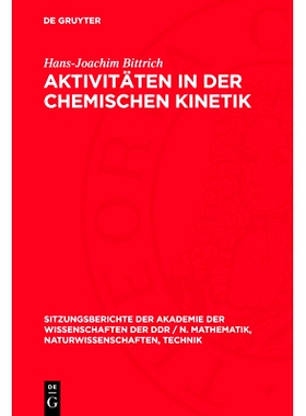 预订 Aktivitäten in der chemischen Kinetik: 9783112701607