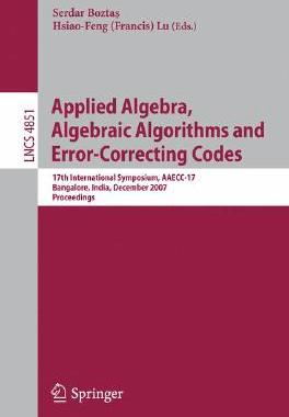 【预订】Applied Algebra, Algebraic Algorithms and Error-Correcting Codes