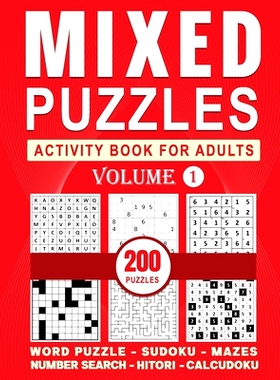预订 Mixed Puzzles Activity Book For Adults: Variety Puzzle Book For Adults (Sudoku, Word Puzzle, Number Place, Mazes, a