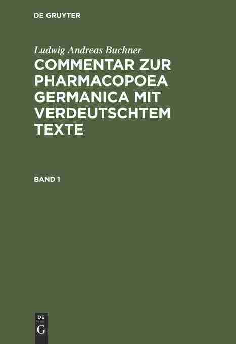 【预订】BUCHNER: COMMENTAR PHARMACOPOEA BD. 1 CPG 9783486723199