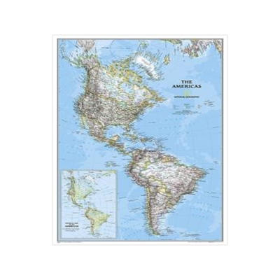 [预订]National Geographic the Americas Wall Map - Classic - Laminated (23.75 X 36.5 In) 9780792250210