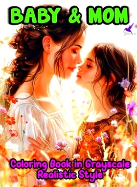 预订 Baby and Mom Coloring Book for Adults: Adorable Realistic Baby and Mom Portraits Grayscale Coloring Book: Advance a