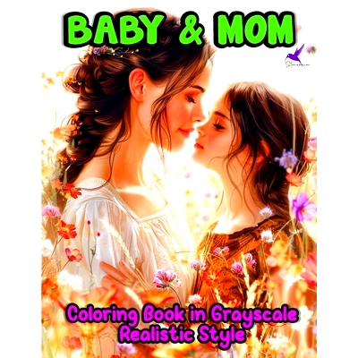 预订 Baby and Mom Coloring Book for Adults: Adorable Realistic Baby and Mom Portraits Grayscale Coloring Book: Advance a