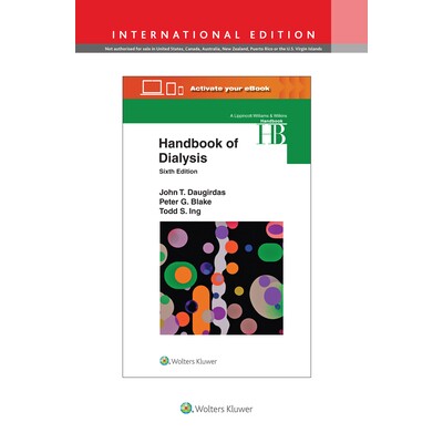 预订 Handbook of Dialysis, International Edition 透析手册(国际版) 9781975253219