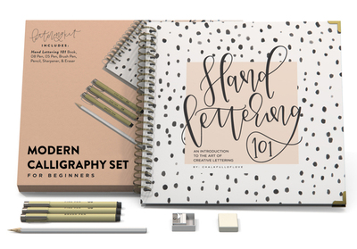 【预订】Modern Calligraphy Set for Beginners: A Creative Craft Kit for Adults Featuring Hand Lettering 101 Book, B...