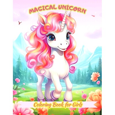 预订 Magical Unicorn Coloring Book for Girls Ages 4-10: Girl Zone Arts and Crafts Relaxation: 9798875682711