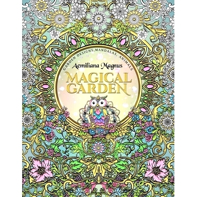 预订 Magical Garden: Stress Relief Adult Coloring Book: Featuring Mandalas, Animals, stress relieving patterns, flowers