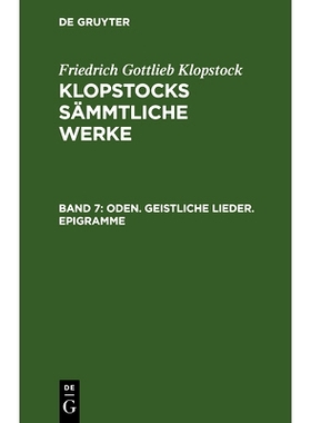 预订 Oden. Geistliche Lieder. Epigramme: 9783112686737