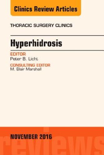 【预订】Hyperhidrosis, an Issue of Thoracic ...