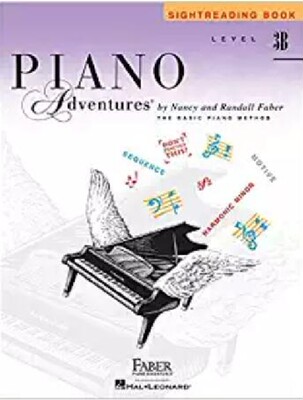 3B级视奏 菲伯尔钢琴基础教程 英文原版 Piano Adventures: Level 3B: Sightreading Book