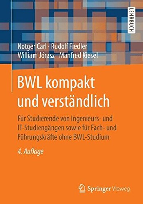 【预订】Bwl Kompakt Und Verstandlich: Fur St...