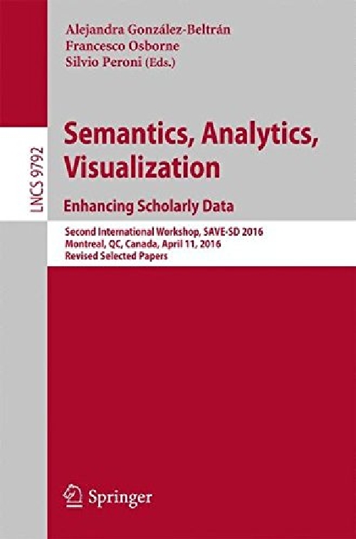 【预订】Semantics, Analytics, Visualization....