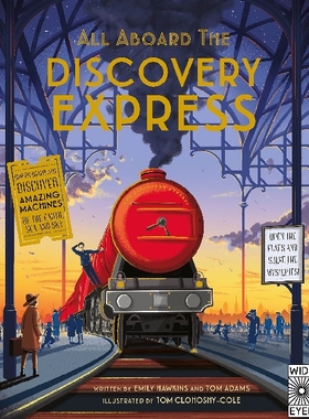 英文原版 发现号特快解谜式科普翻翻书 交通机械工程的历史 All Aboard The Discovery Express