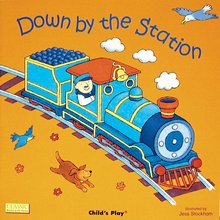 现货 英文原版 Child's Play纸板洞洞书 廖彩杏书单推荐 Down by the Station 在车站里