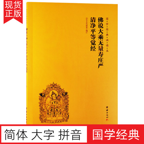 佛说大乘无量寿庄严清净平等觉经 简体大字注音版 国学经典诵读本拼音读经教材书籍畅销书 中华传统文化佛学修心智慧经书
