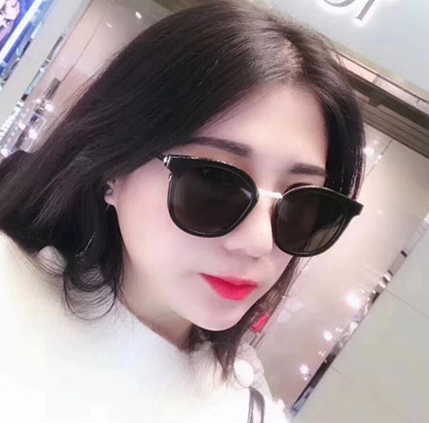 时尚明星同款太阳镜DIM 网红同款墨镜小脸圆框百搭炫彩反光镜