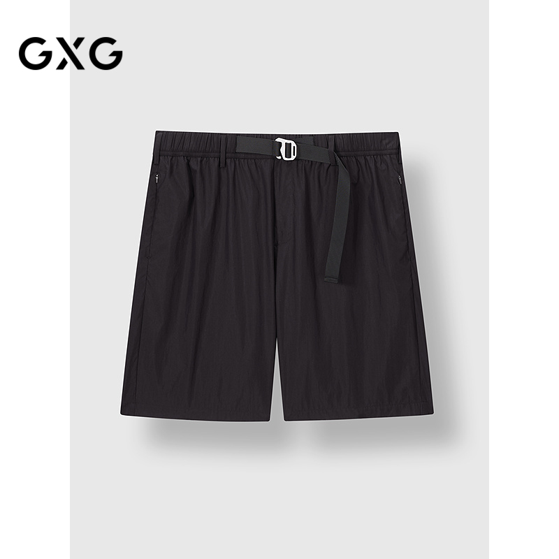 GXG男装 微肌理休闲短裤轻薄五分裤男裤子25年夏季新品G25X222029