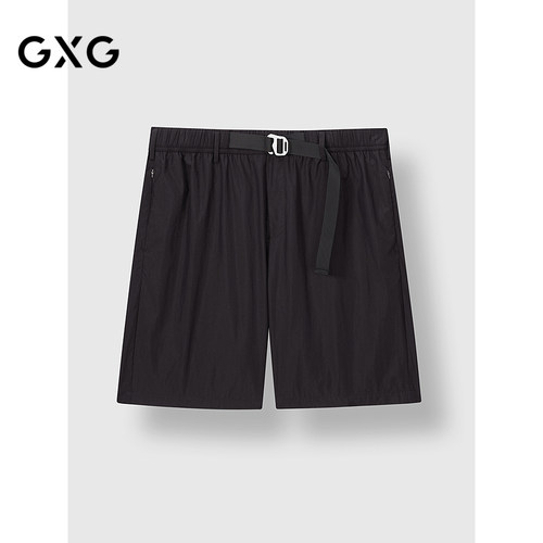 GXG男装 微肌理休闲短裤轻薄五分裤男裤子25年夏季新品G25X222029