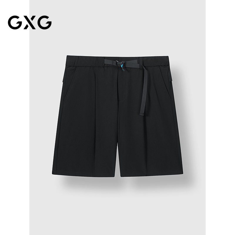 GXG男装 微肌理短裤通勤男士西装裤五分裤25年夏季新品G25X222038