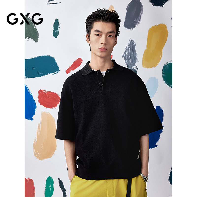 [商场同款]GXG男装联名重磅休闲男士polo衫 25夏新品G25X242025