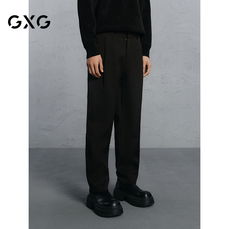 GXG男装 商场同款锥形西裤宽松休闲裤通勤长裤 24年冬G24X024143