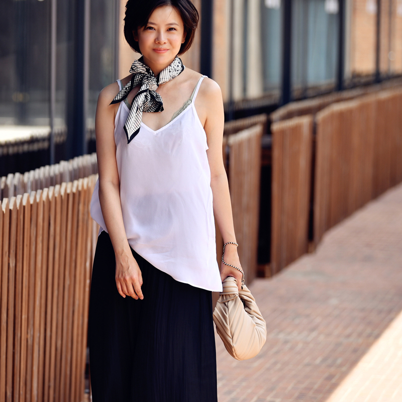 桑蚕丝V领打底吊带背心