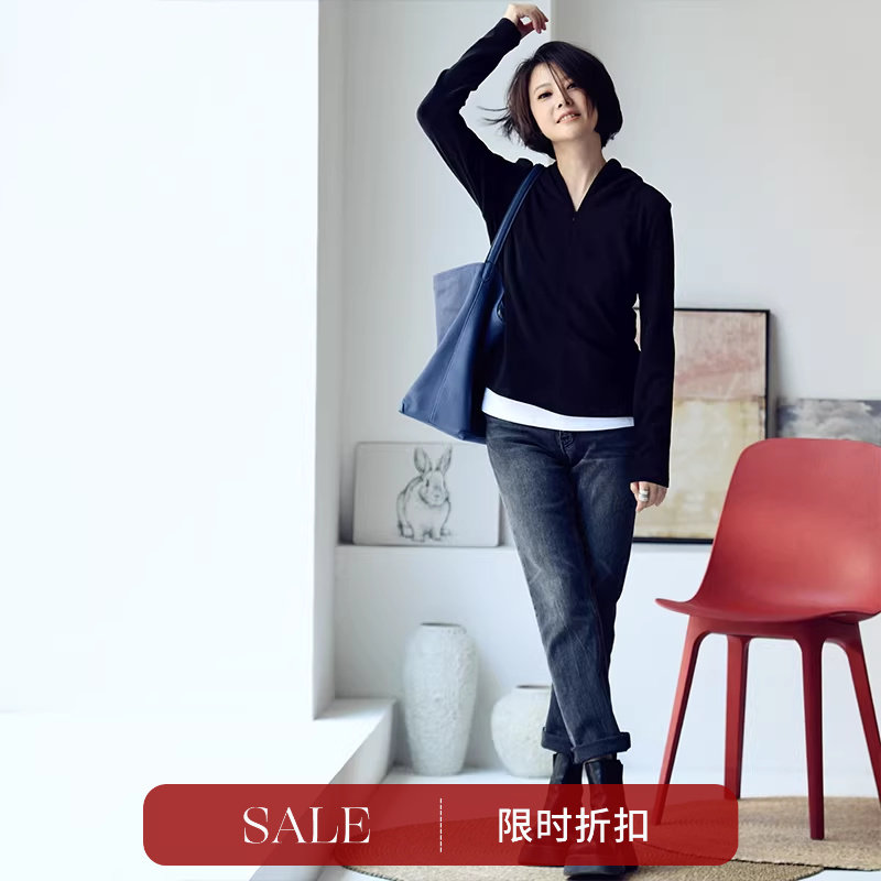 N3530C文艺休闲水洗磨白灰色弹力高腰显瘦直筒烟管牛仔裤米兰宣言