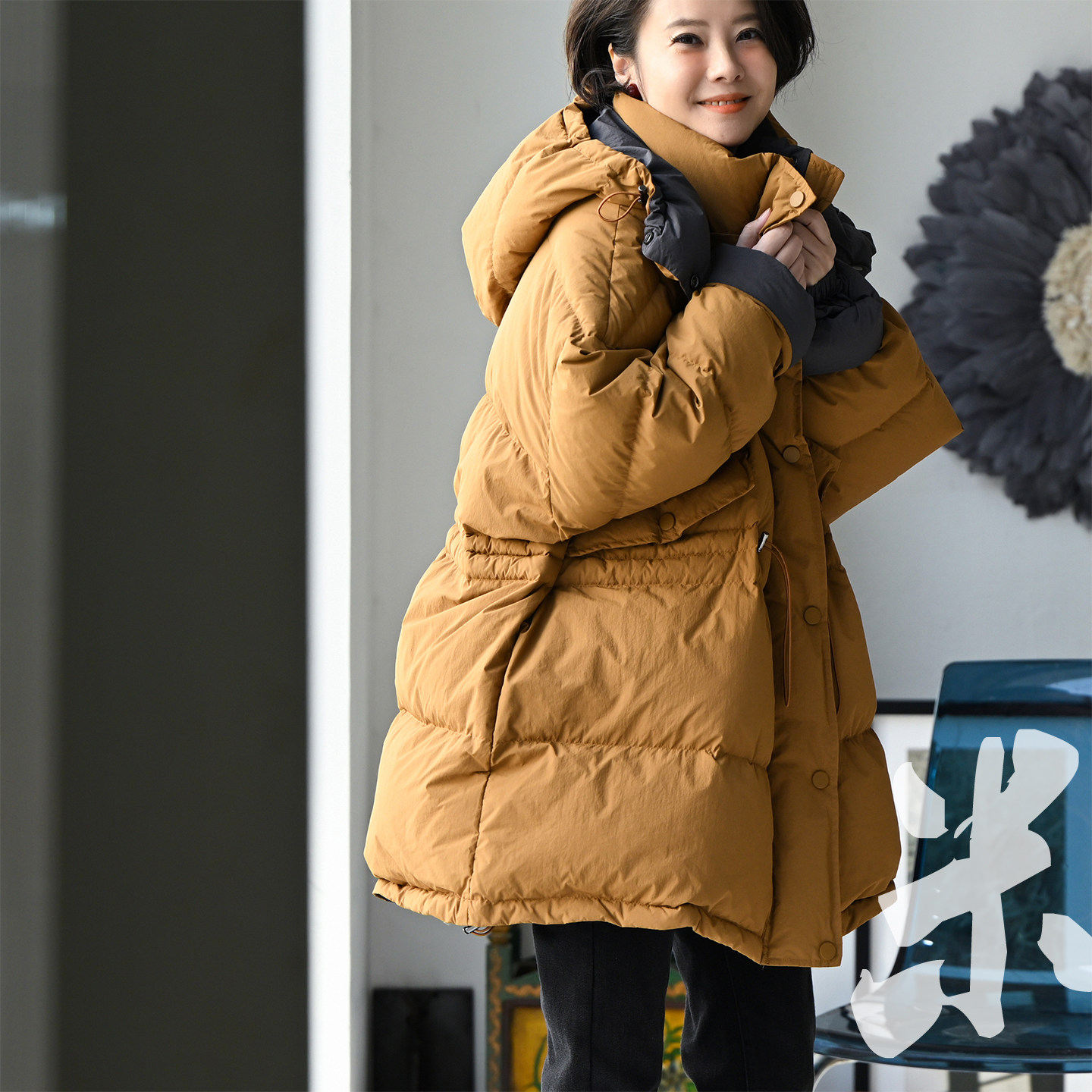 包邮 Y57838 文艺复古撞色连帽中长款加厚保暖收腰羽绒服女冬 新,女装/女士精品,羽绒服,淘宝优惠券,粉丝福利购,淘宝优惠卷