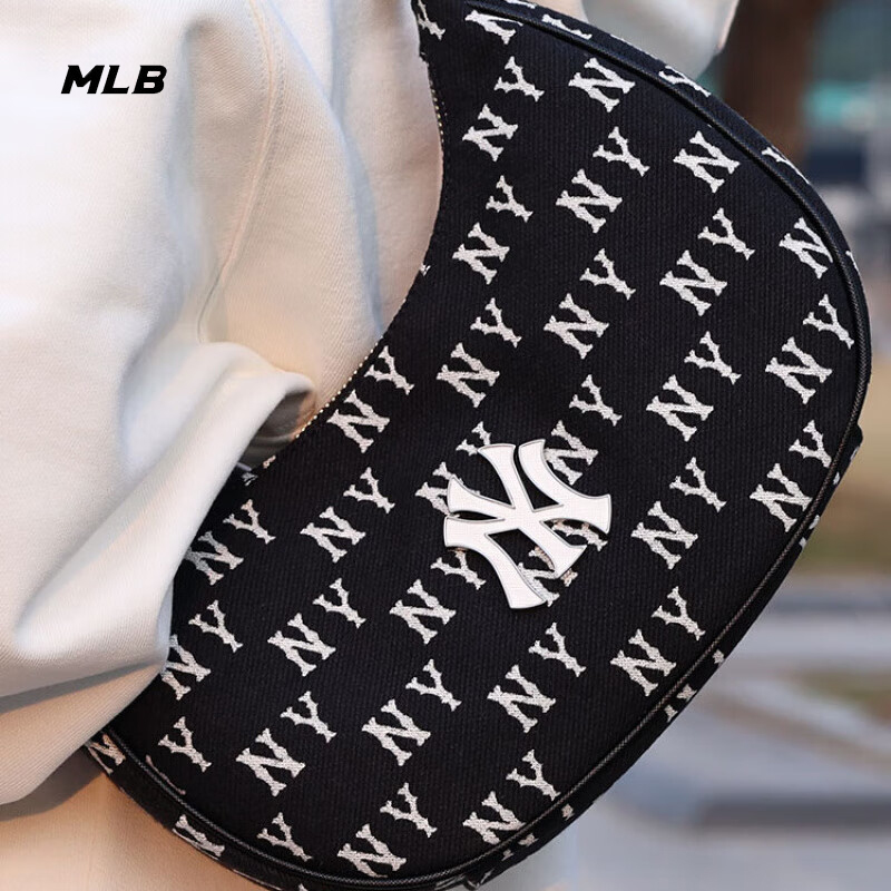 MLB斜挎包饺子包复古老花时尚款