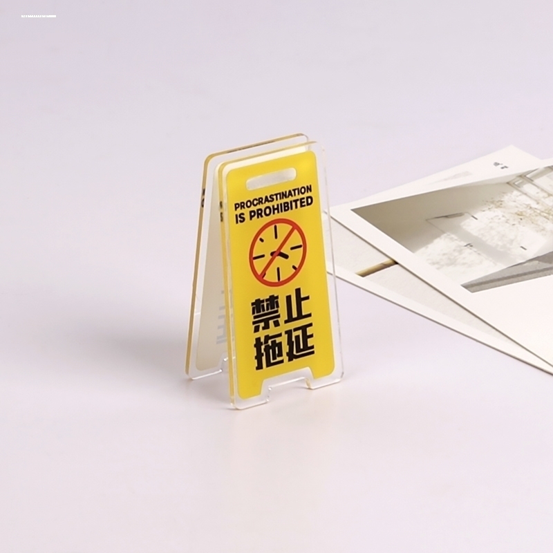 创意幽默桌面摆件夹警示牌留言便签夹课桌相片照片夹办公桌小摆件