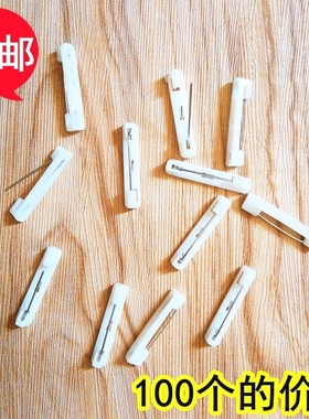 3.1cm白色塑料别针 31mm安全别针亚克力胸牌扣针