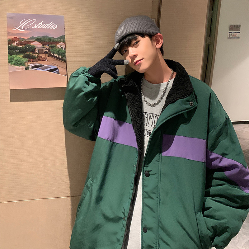 @港风内里羊羔毛棉衣青少年男生立领面包服MY9008-P85,男装棉衣,星座223（原229-2）