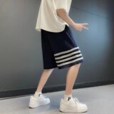 @港风美式短裤男夏季薄款冰丝华夫格运动裤子潮牌DK068-P30，男装牛仔裤，星座223（原229-2）