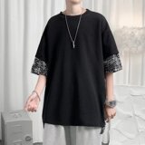 @港风拼接民族风夏季短袖T恤宽松潮男半袖DT05-P25，男装T恤，星座223（原229-2）